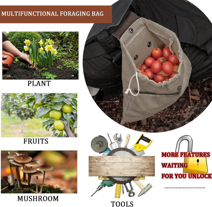 Foldable Canvas Foraging Pouch
